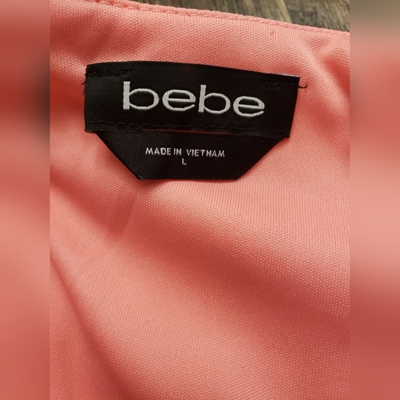 BEBE CHOKER NECK PRINT DRESS size L/M - Picture 9 of 10